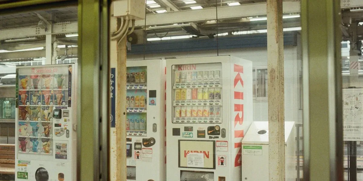 IC card top-up and ticket machine at a Japanese train station