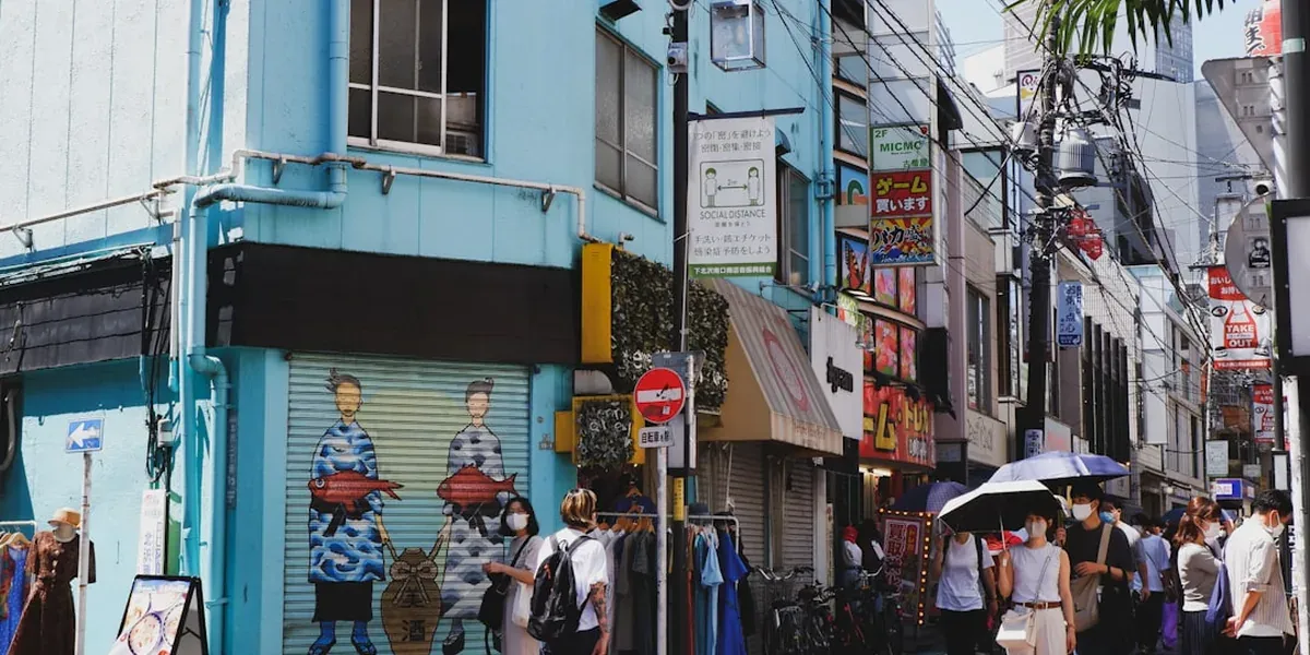 A vintage clothing shop street in Shimokitazawa, Tokyo's indie neighborhood